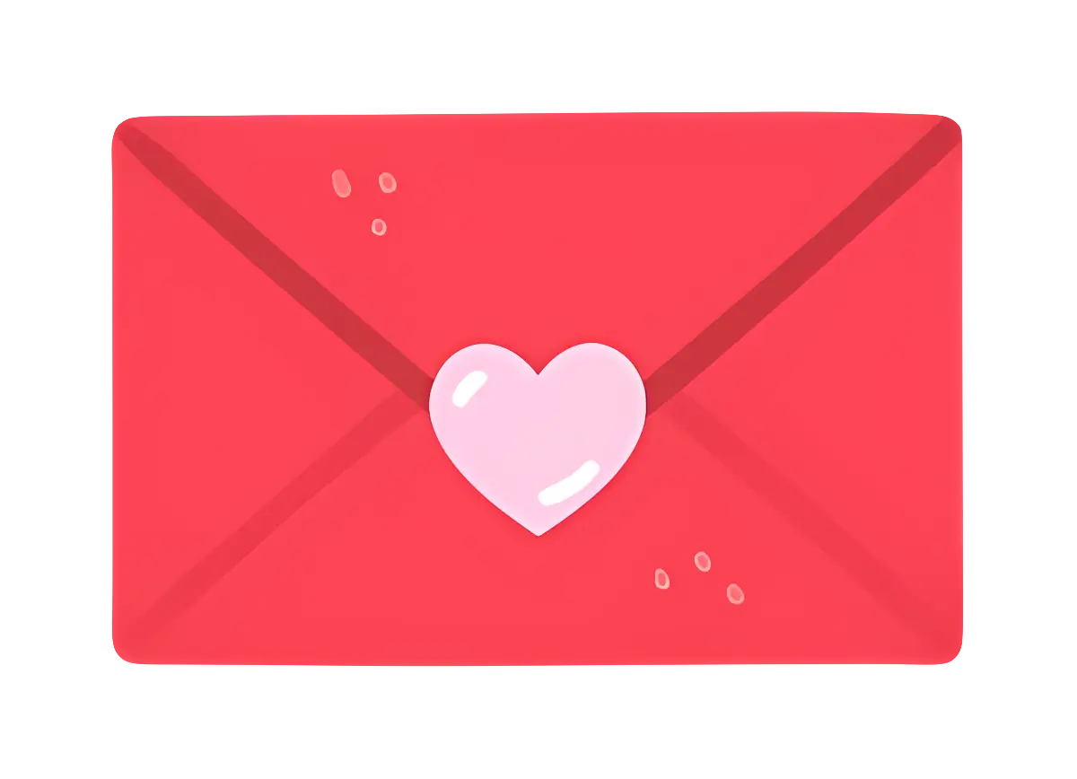 Envelope with a Heart Illustration