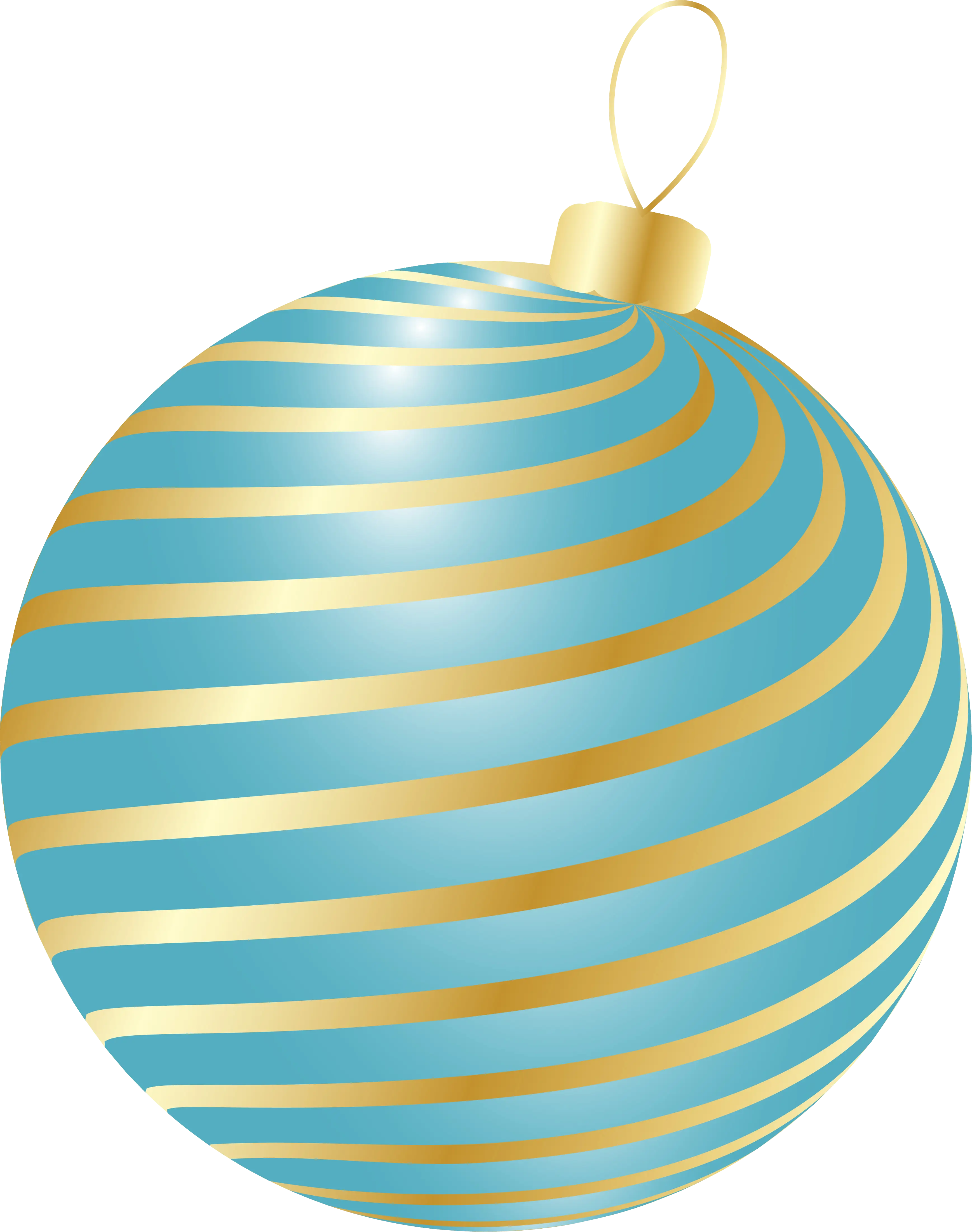 Blue and Gold Christmas Ornament
