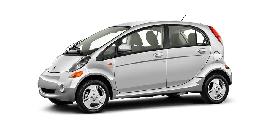 Silver Electric Compact Car