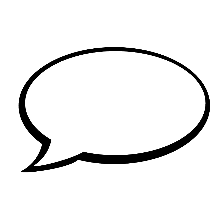 Black and White Speech Bubble Design
