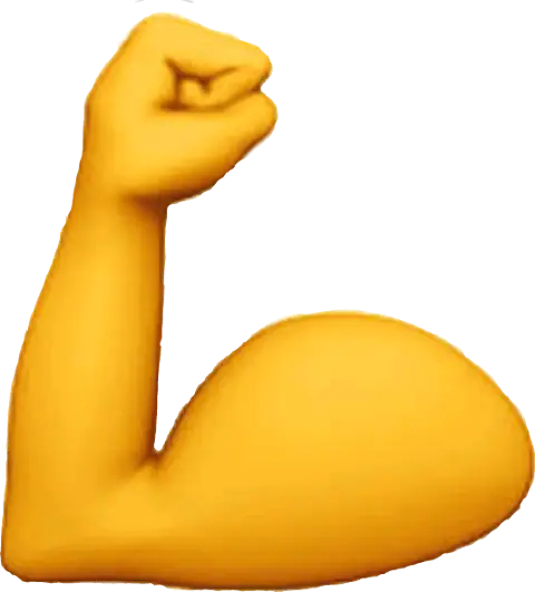Strong Arm Emoji Icon Representing Strength