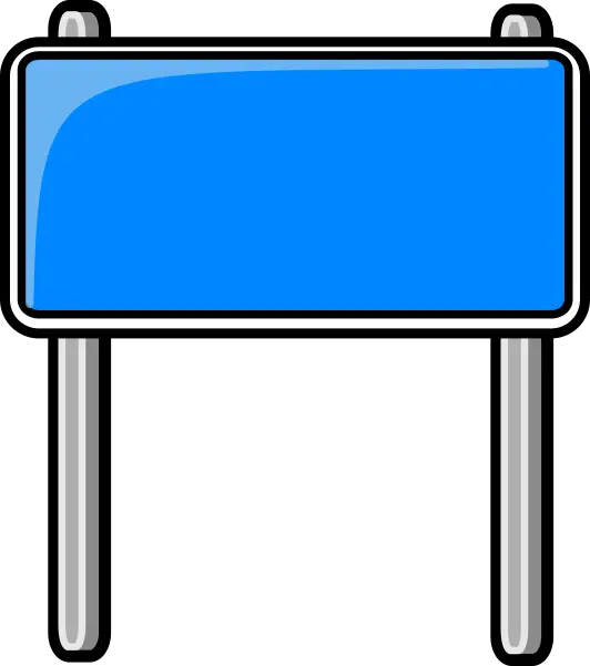 Blue Blank Signboard Graphic