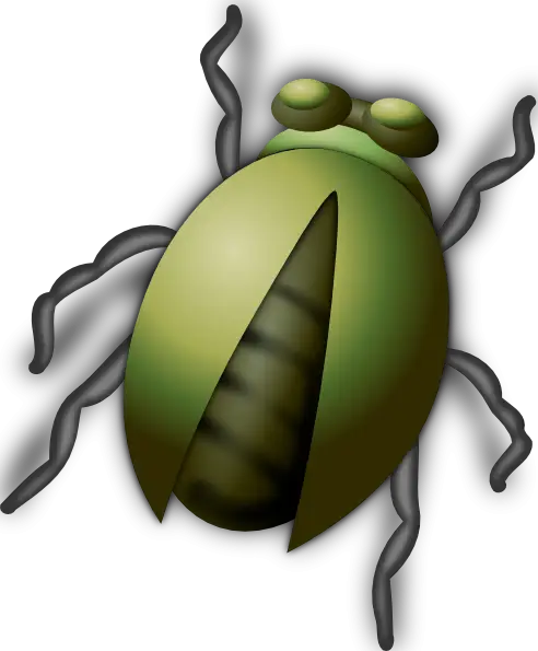 Green Beetle or Bug in Nature Illustration