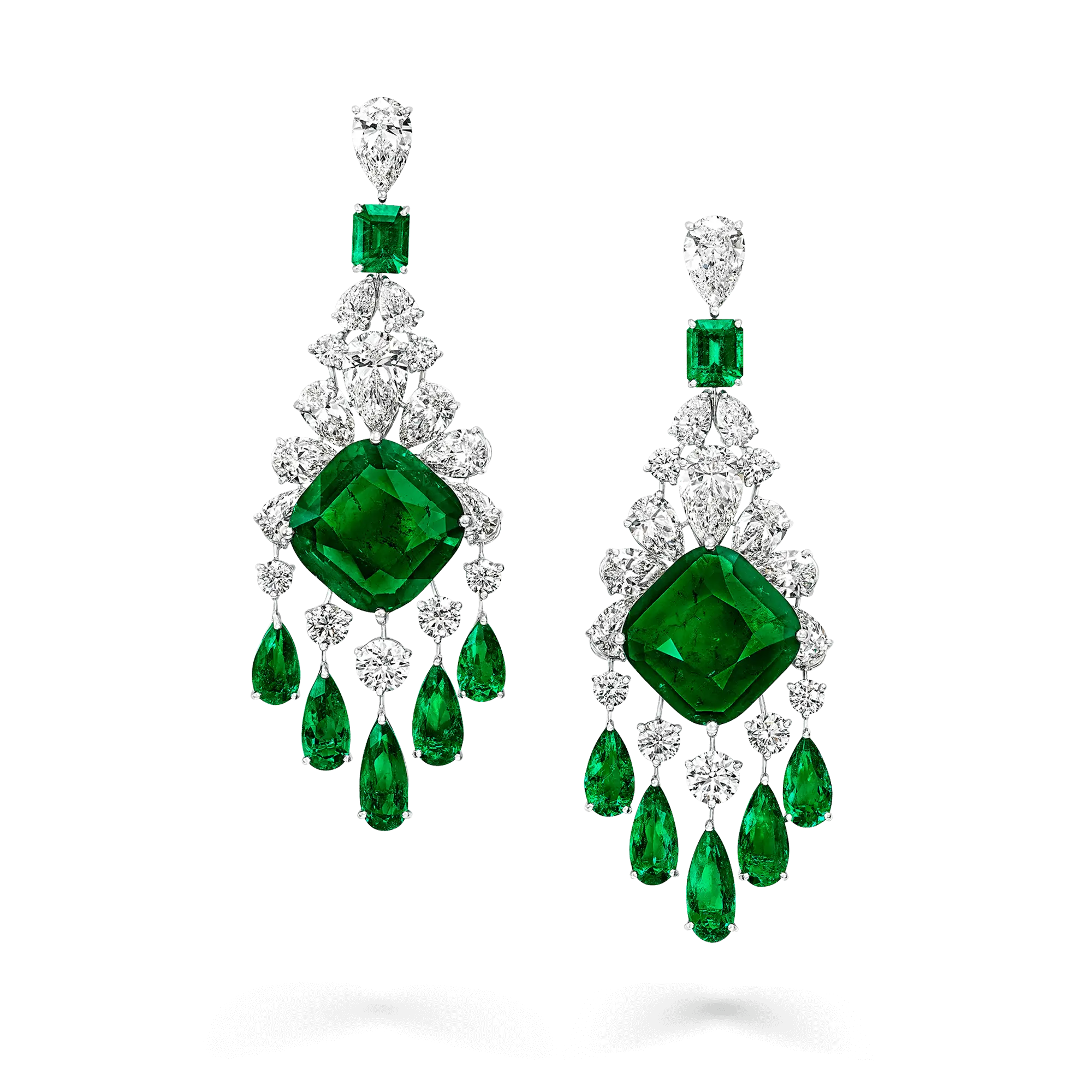 Elegant Emerald and Diamond Earrings