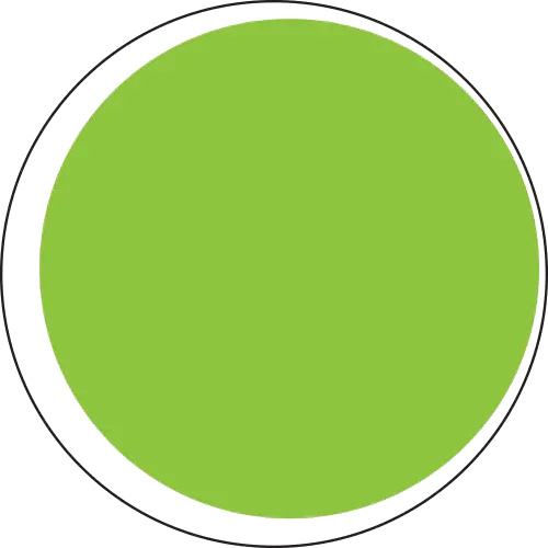 Green Circle Graphic with Outline