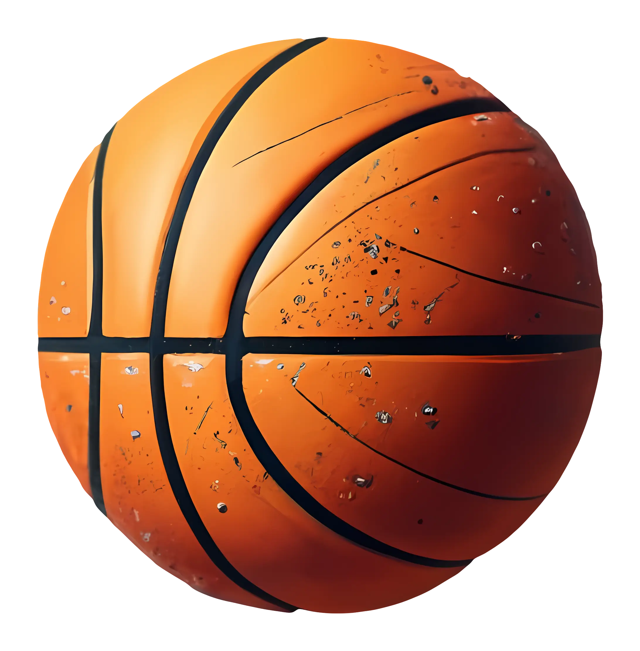 Classic Orange Basketball for the Court