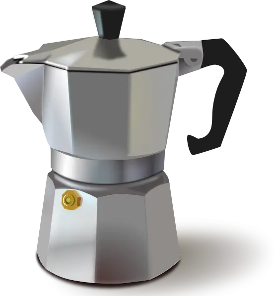 Moka Pot Coffee Maker Illustration