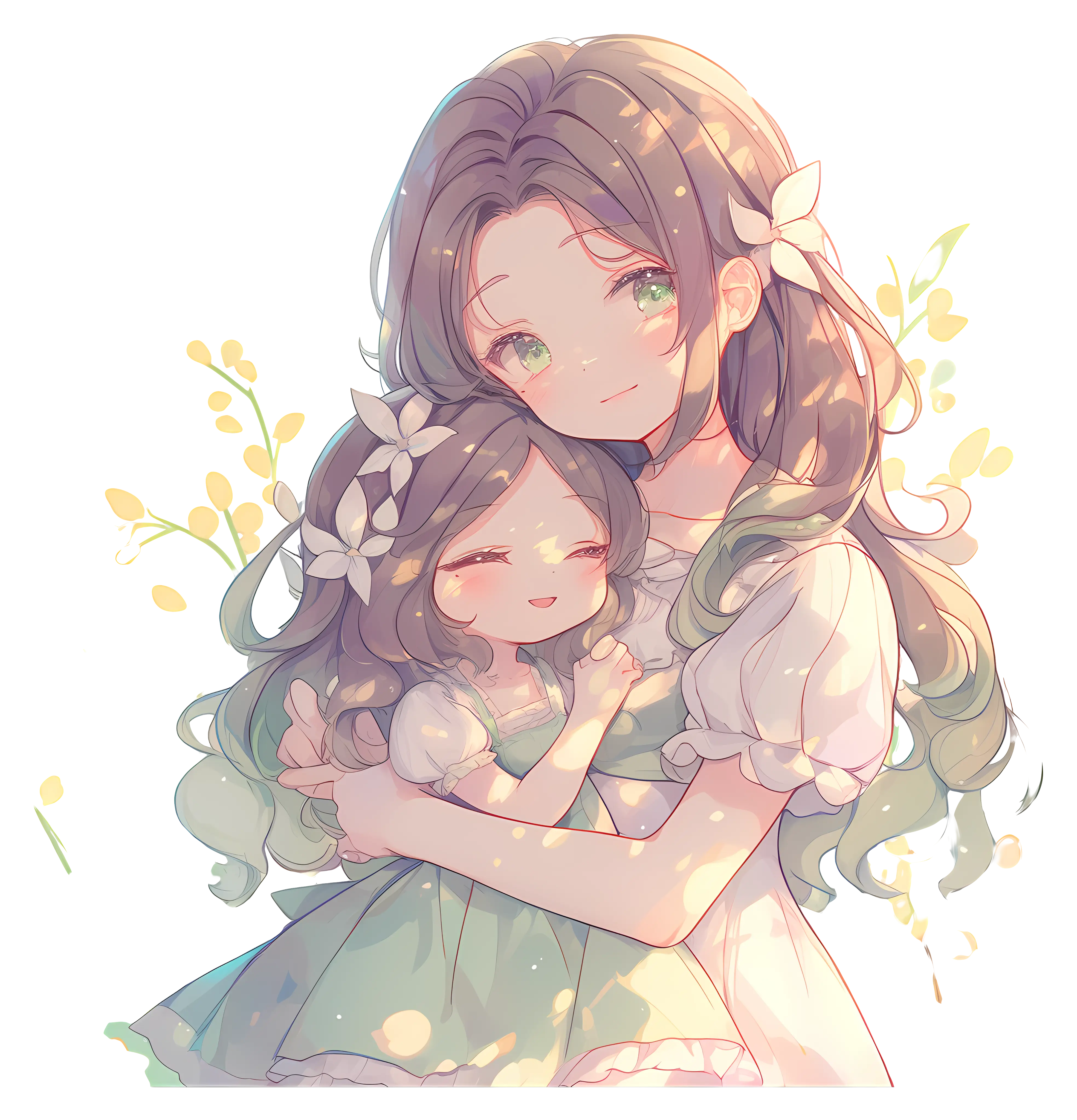 Mother and Daughter Hugging