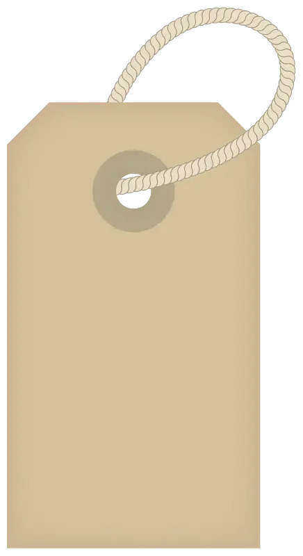 Plain Beige Luggage Tag