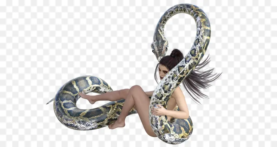 Woman Entwined by Snake