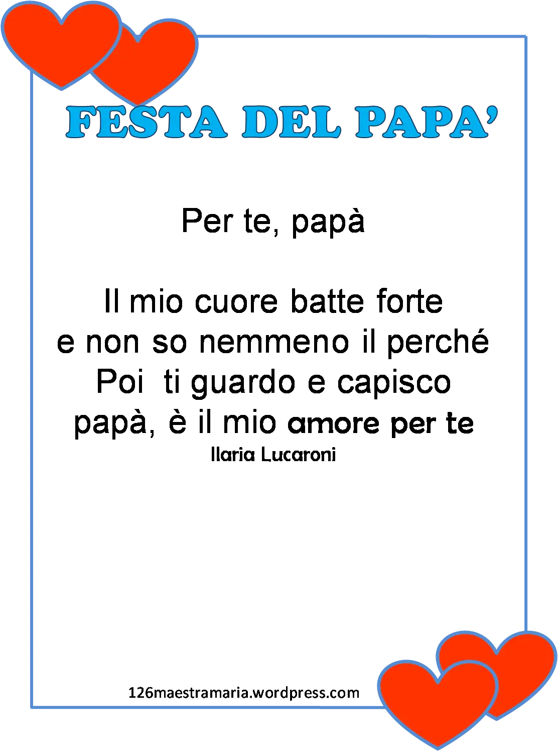 Father&#039;s Day Poem Card