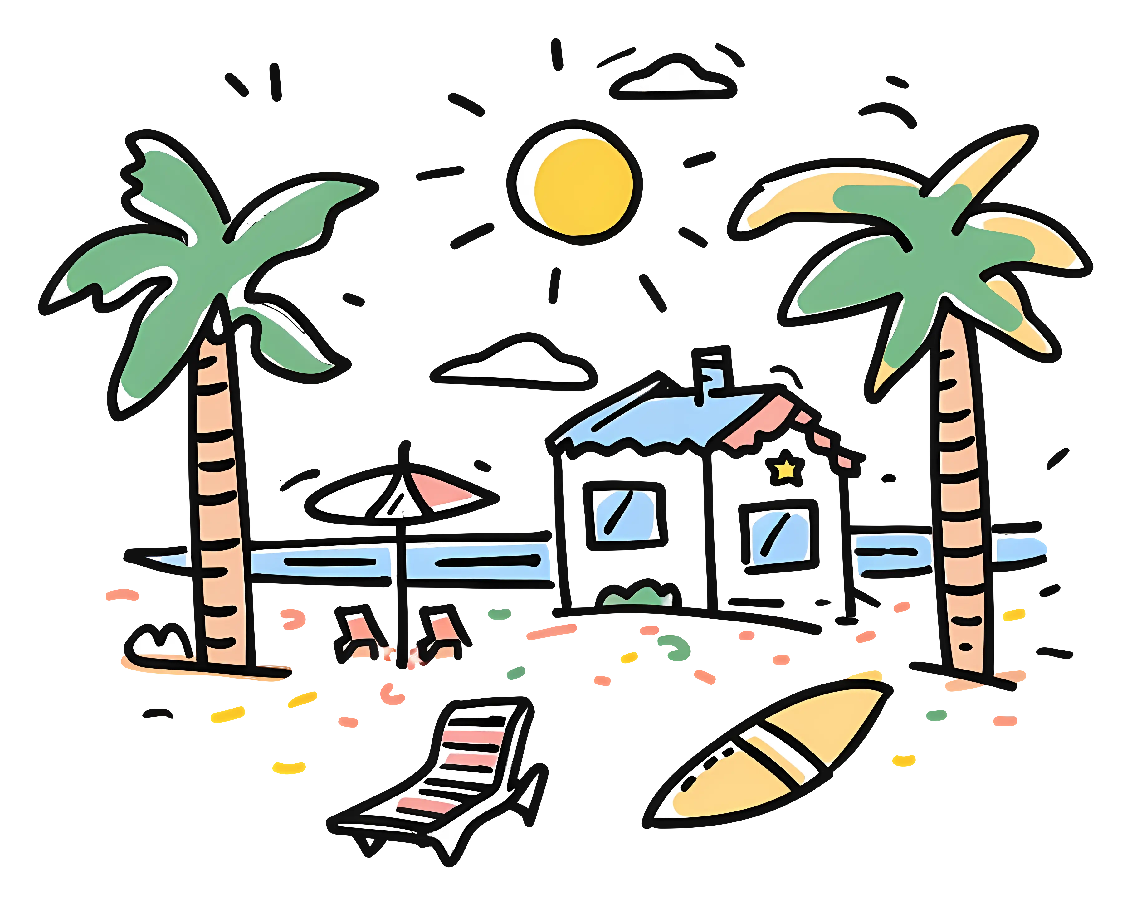 Small cute doodle house