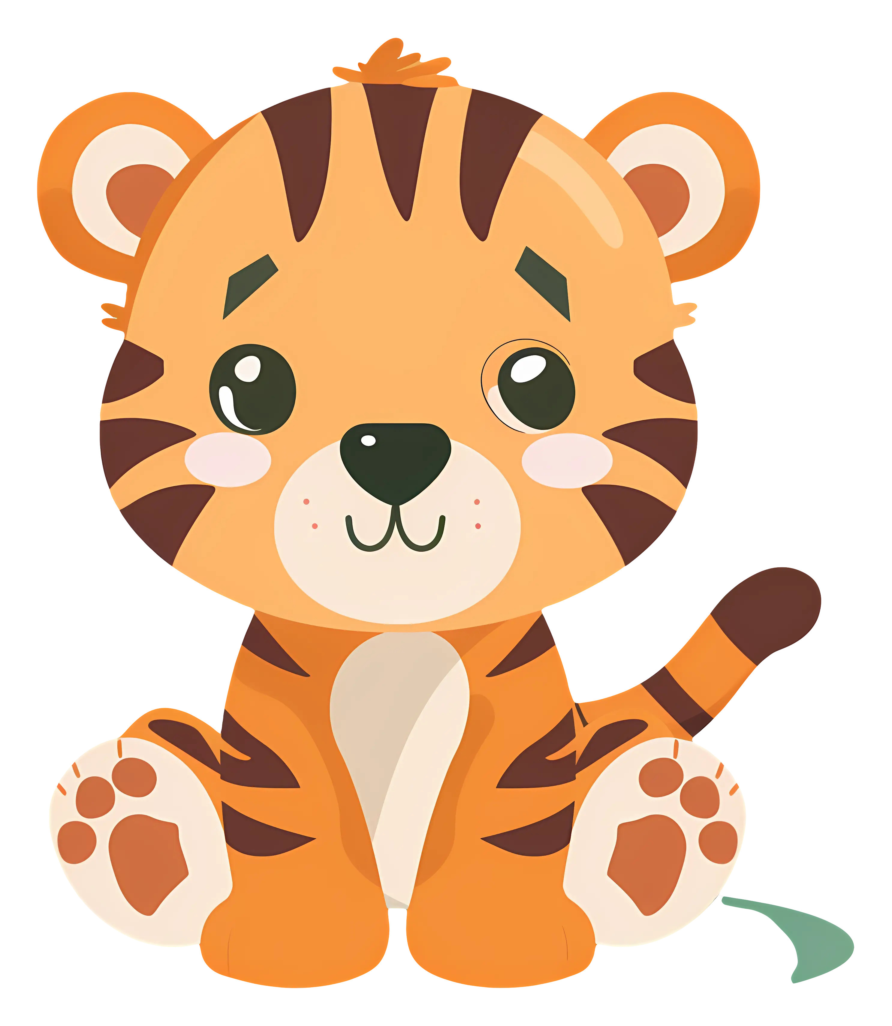 Adorable Cute Tiger Cub Illustration