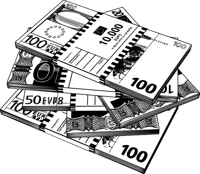 Stack of Euro Bills Illustration