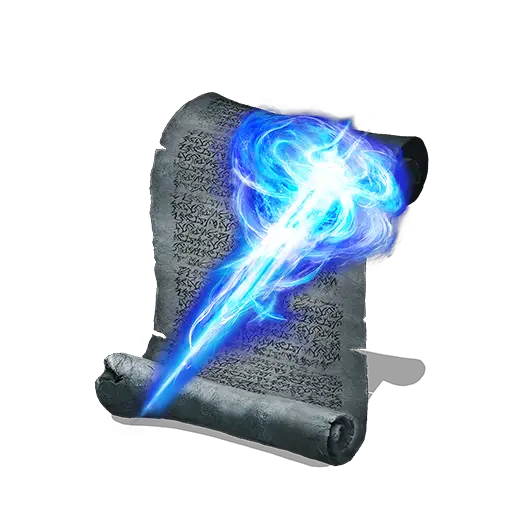 Enchanted Magic Scroll with Blue Light