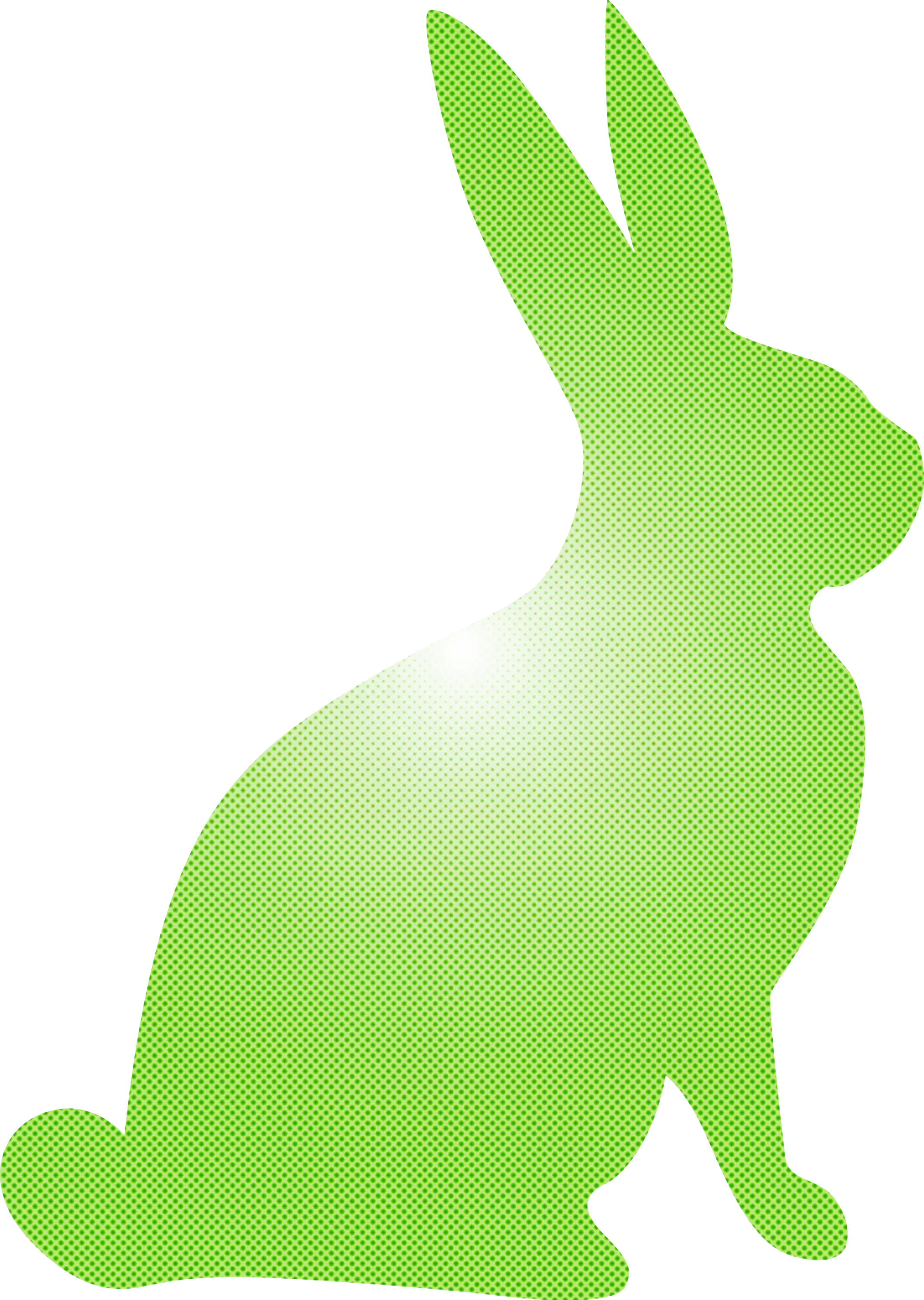 Green Rabbit Silhouette