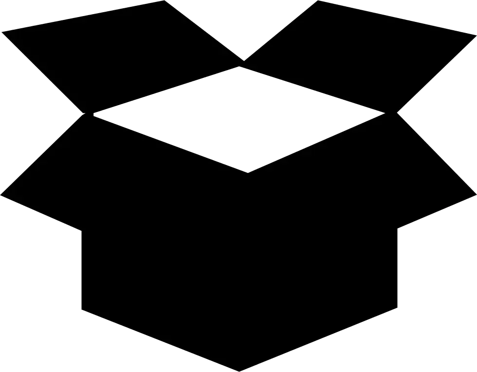 Black Open Box Silhouette Illustration
