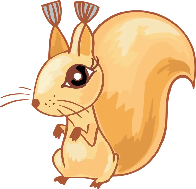 Cute Cartoon Squirrel Illustration