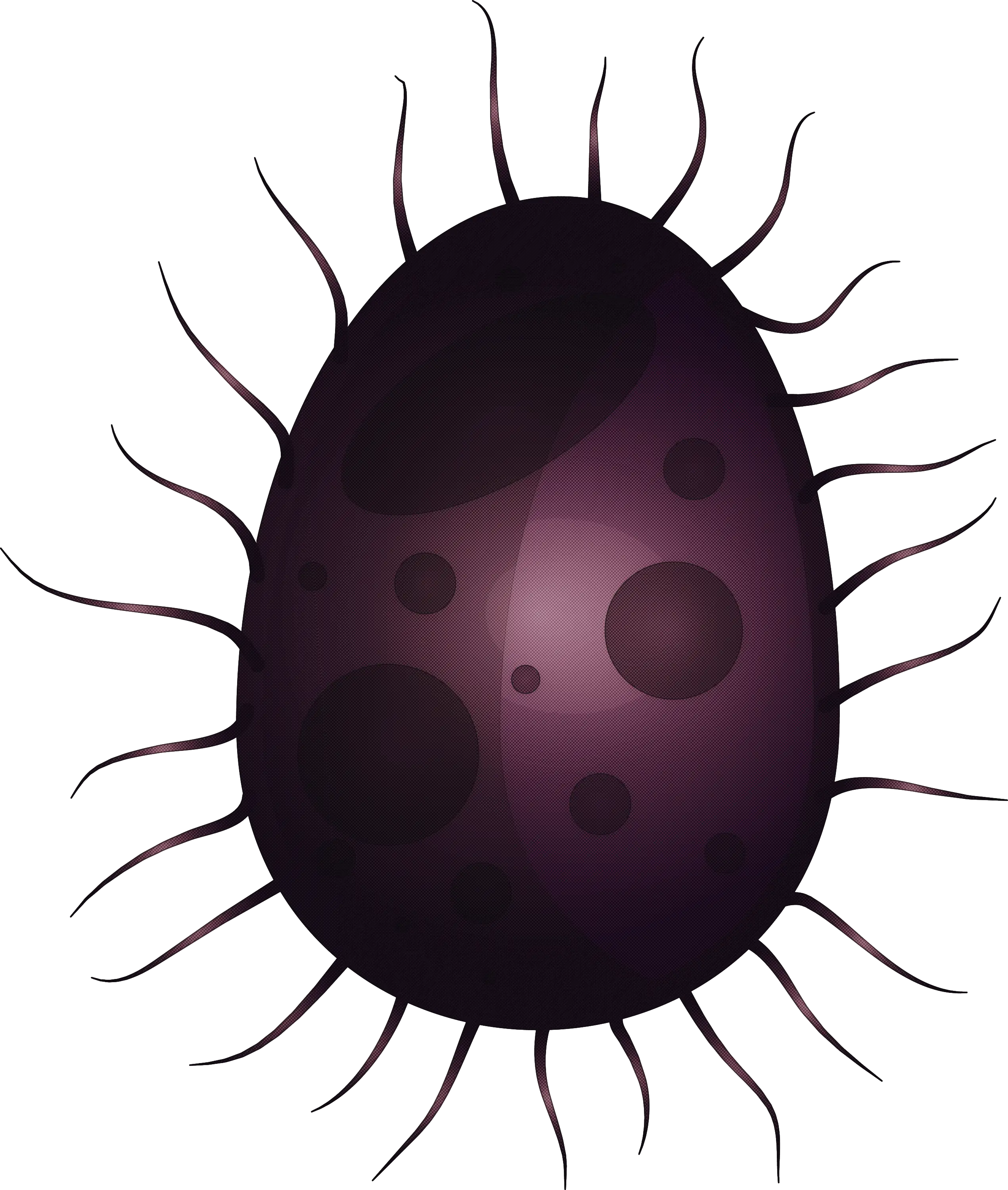 Purple Microbe Design for Scientific Illustration