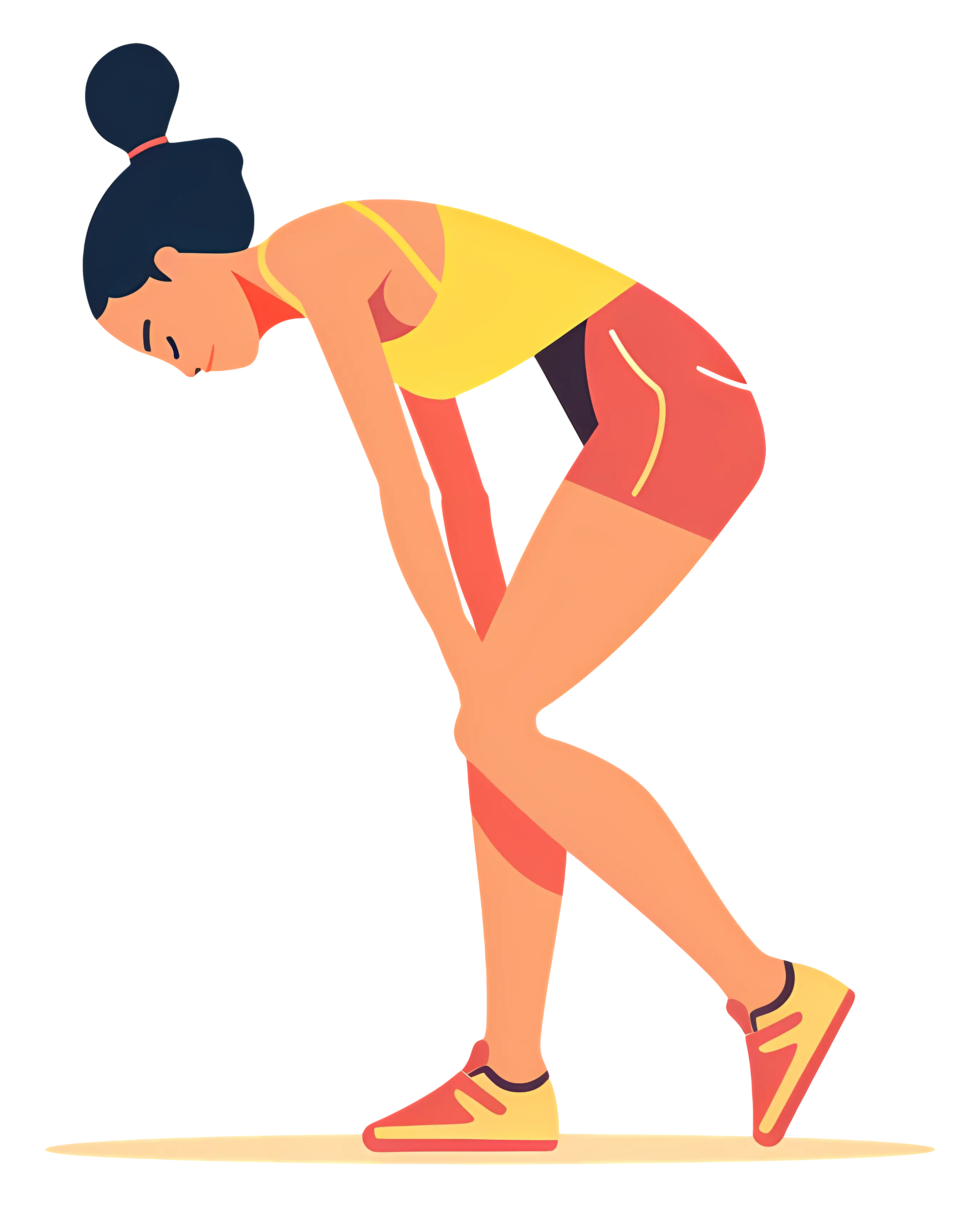 Exhausted Woman in Sportswear