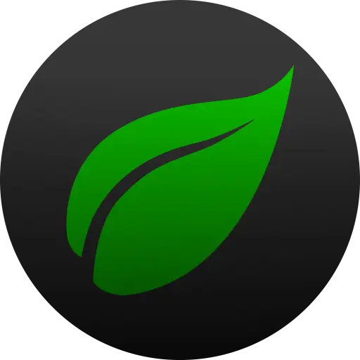 Green Leaf Icon Representing Nature