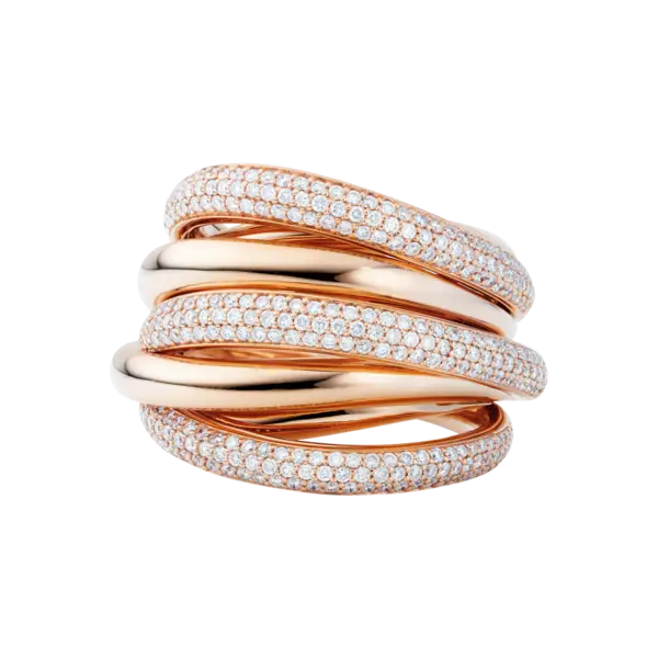 Diamond-Studded Golden Ring