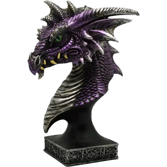 Purple Dragon Sculpture with Intricate Details