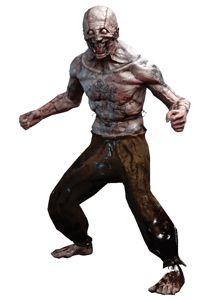 Zombie Character in Tattered Clothes