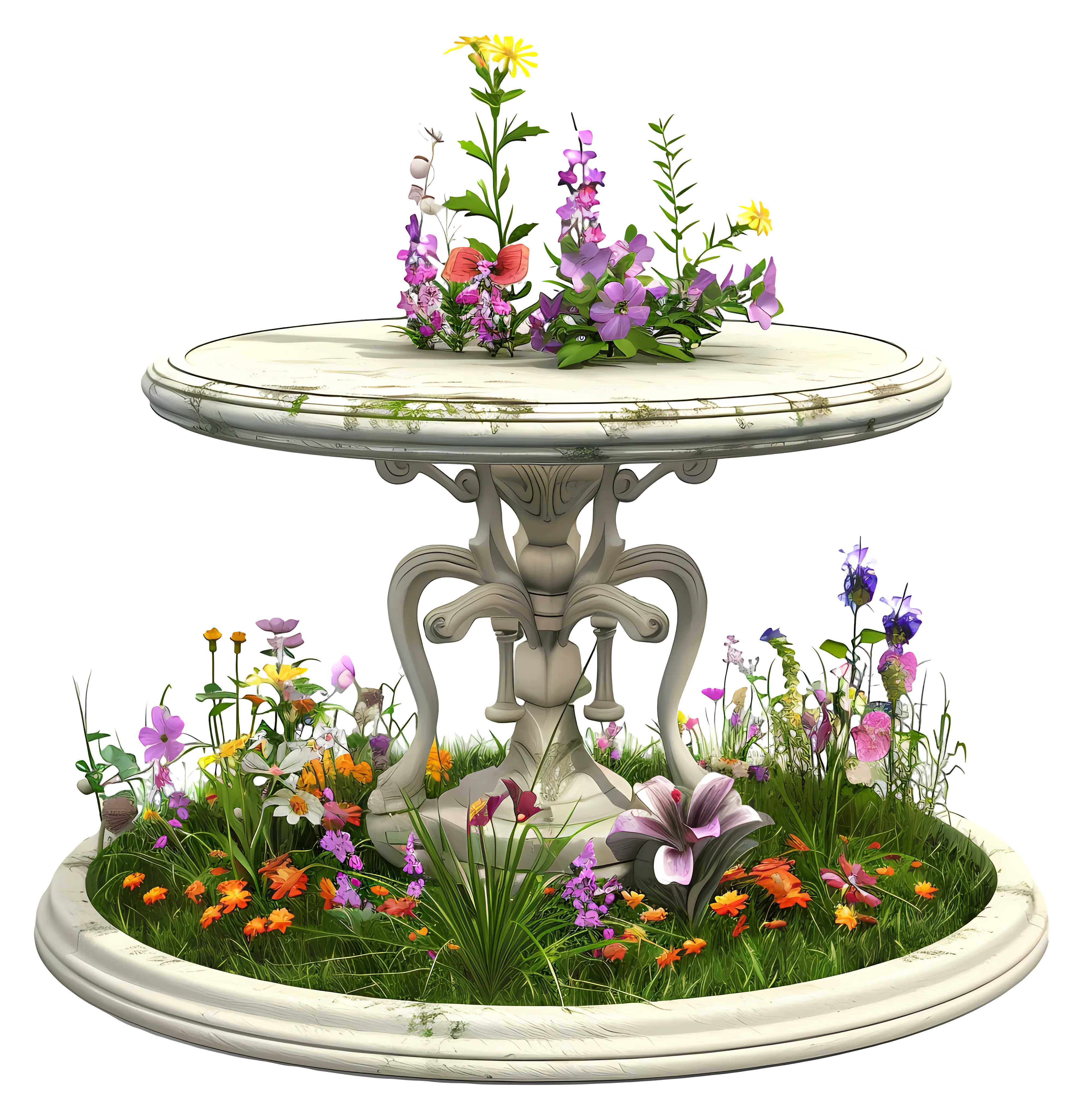 Decorative Table with Flowers