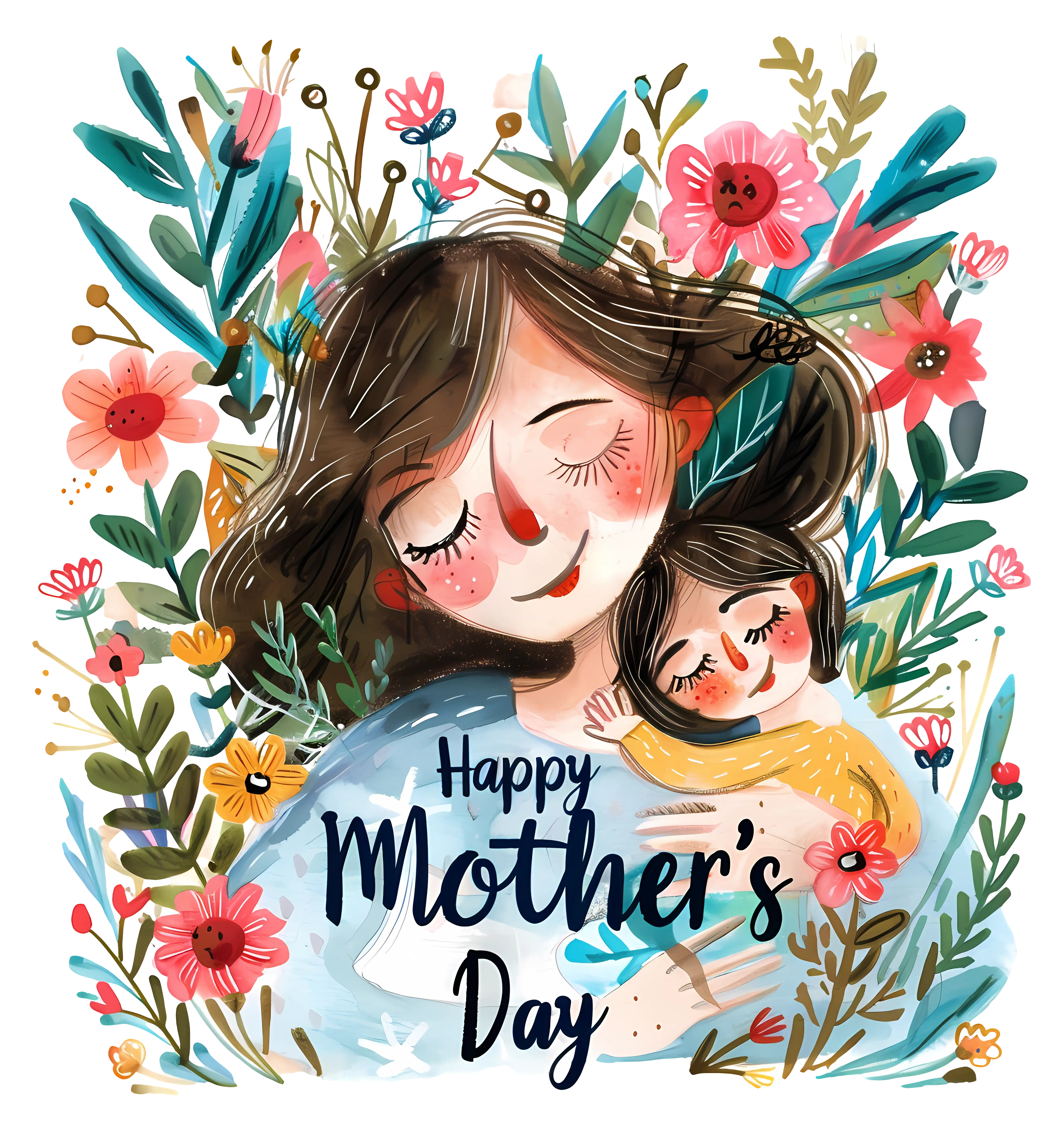 Happy Mother&#039;s Day with Flowers