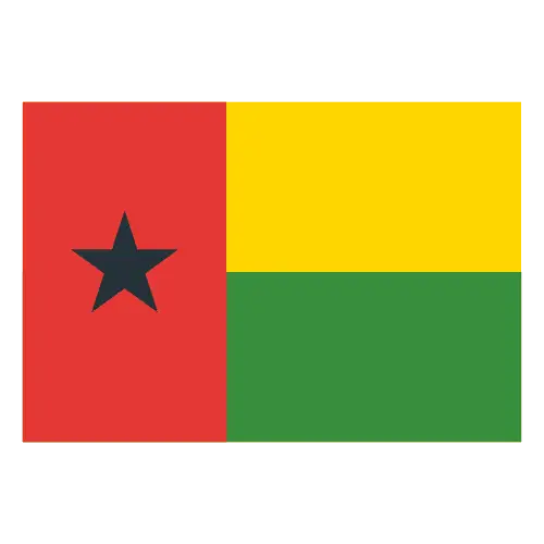 Flag of Guinea-Bissau with Red, Yellow, and Green Design