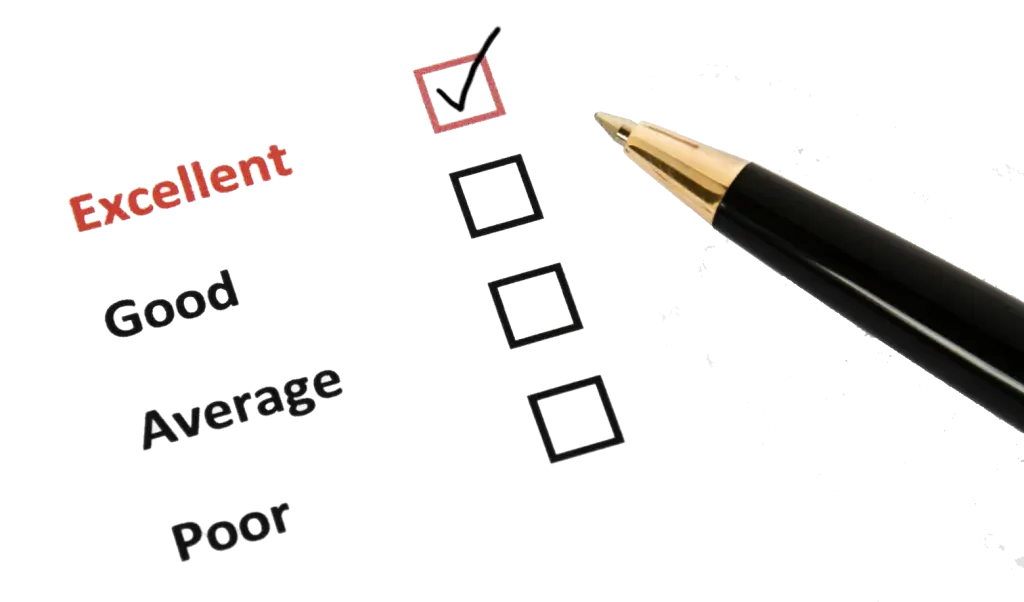 Excellent Rating Checklist with Pen