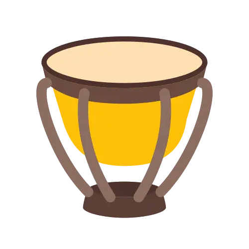 Yellow Djembe Drum Illustration