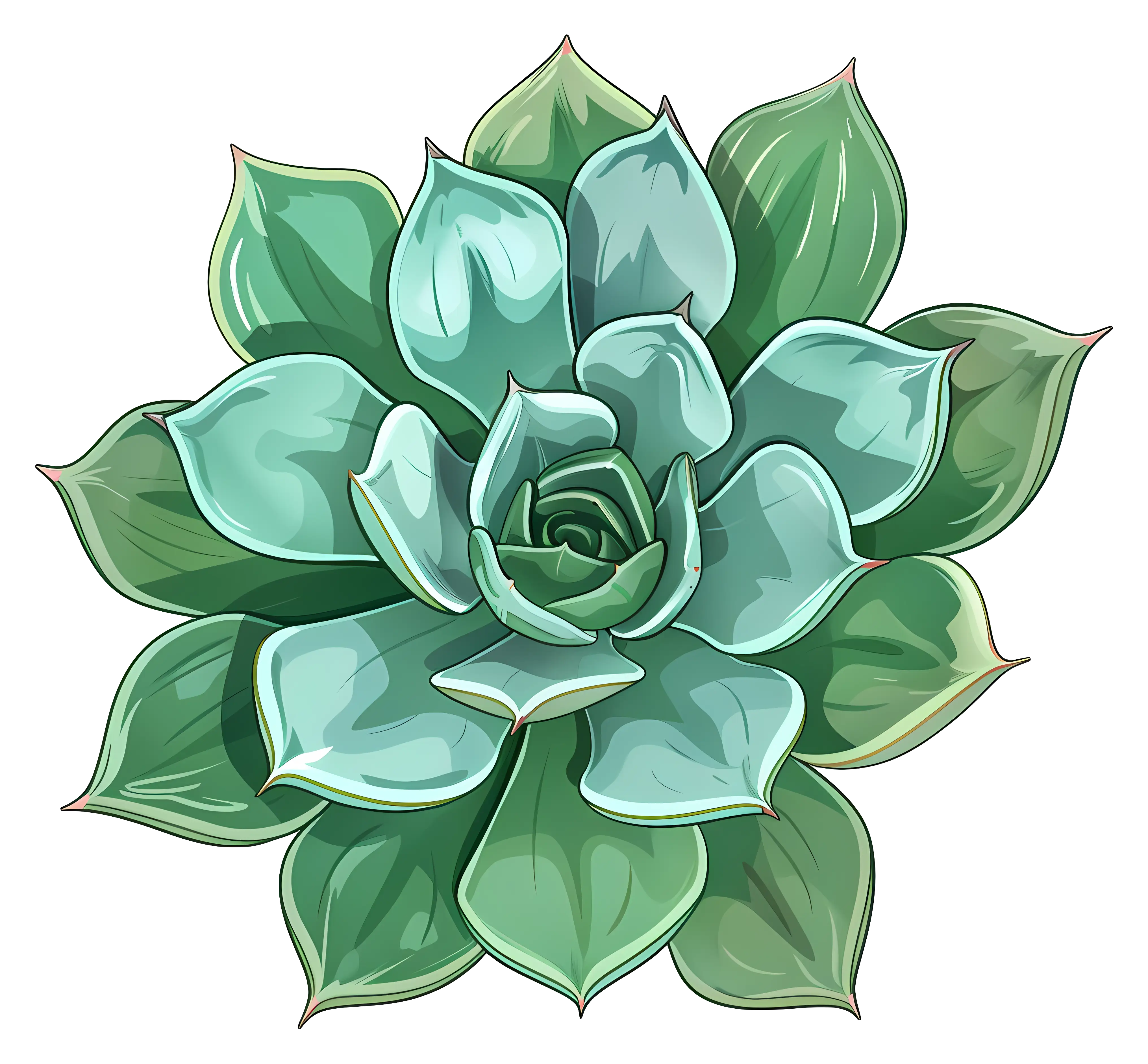 Green Succulent Plant with Lush Leaves