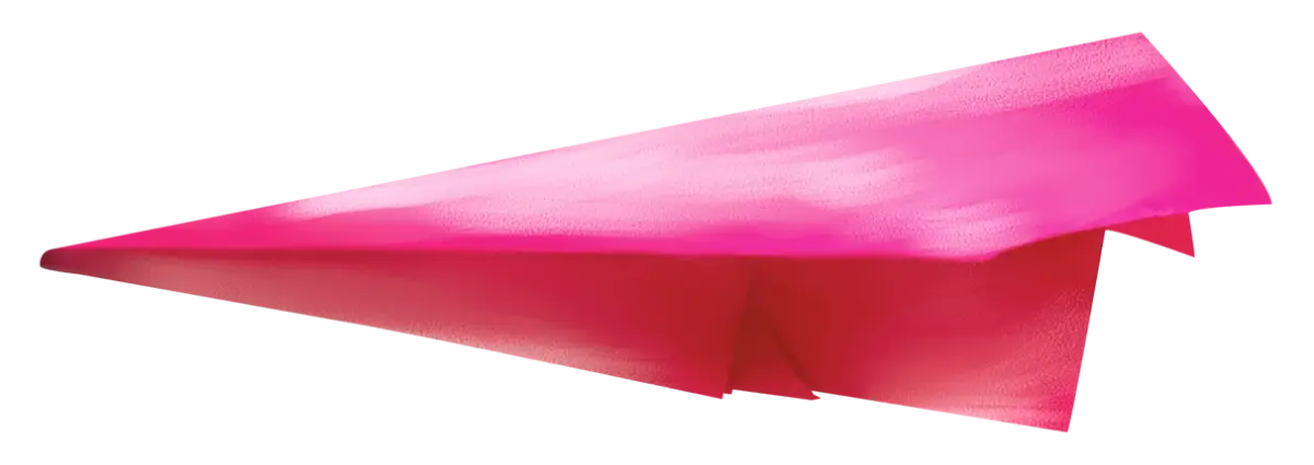 Pink Paper Airplane Toy