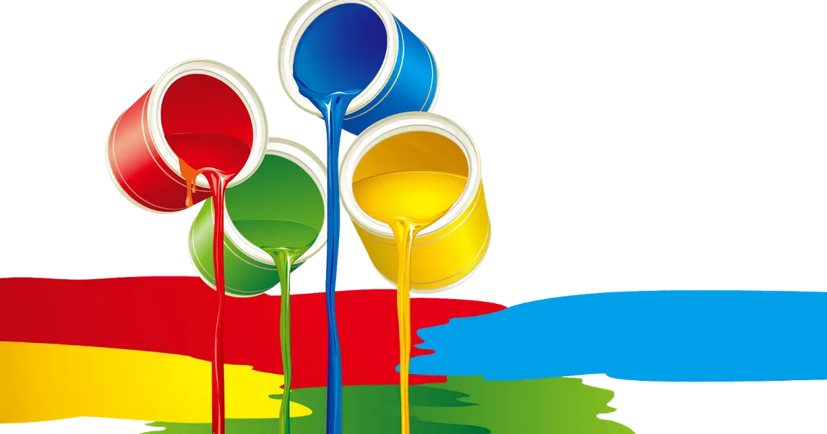 Paint Cans with Color Splashes