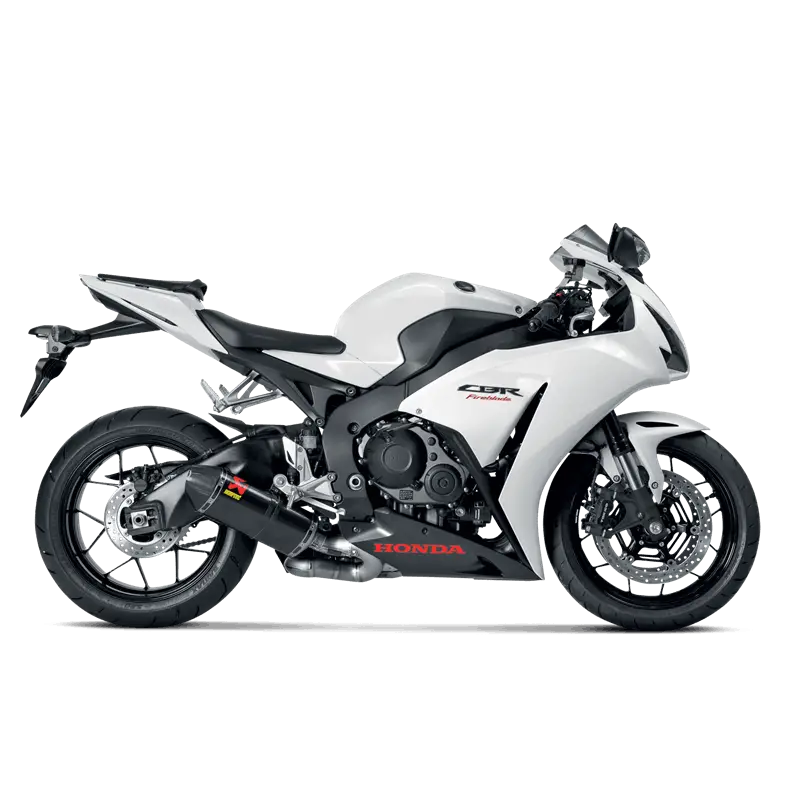 White Motorcycle Side View