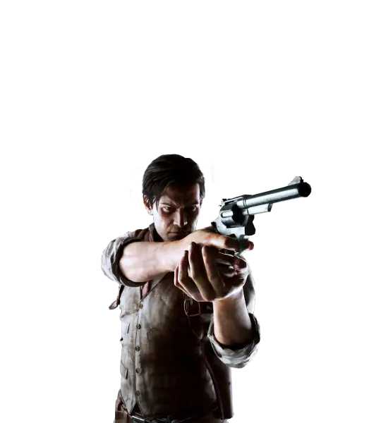 Man Aiming Gun