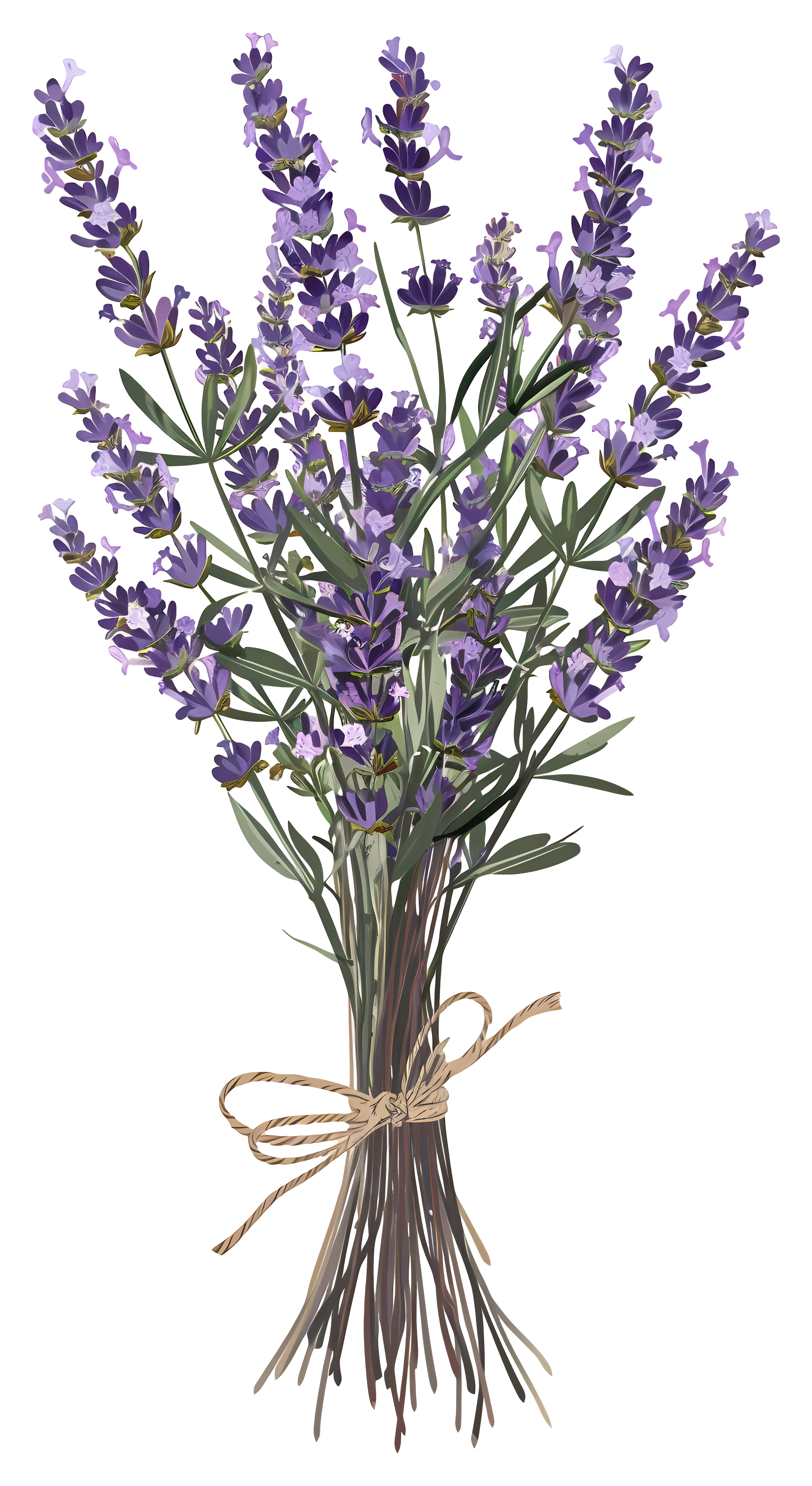 Lavender Bouquet Tied with String