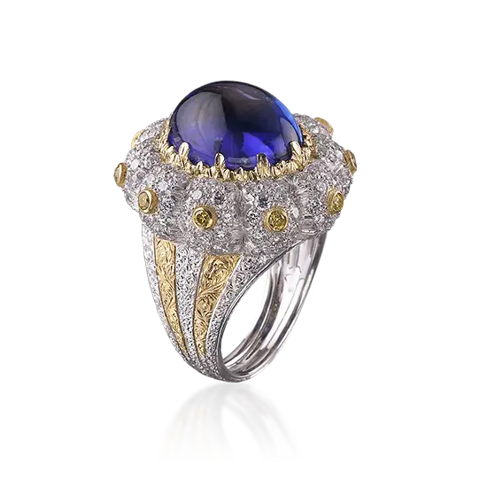 Luxurious Blue Gemstone Ring for Special Occasions