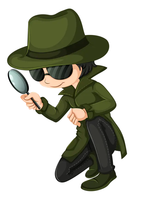 Detective Cartoon Character