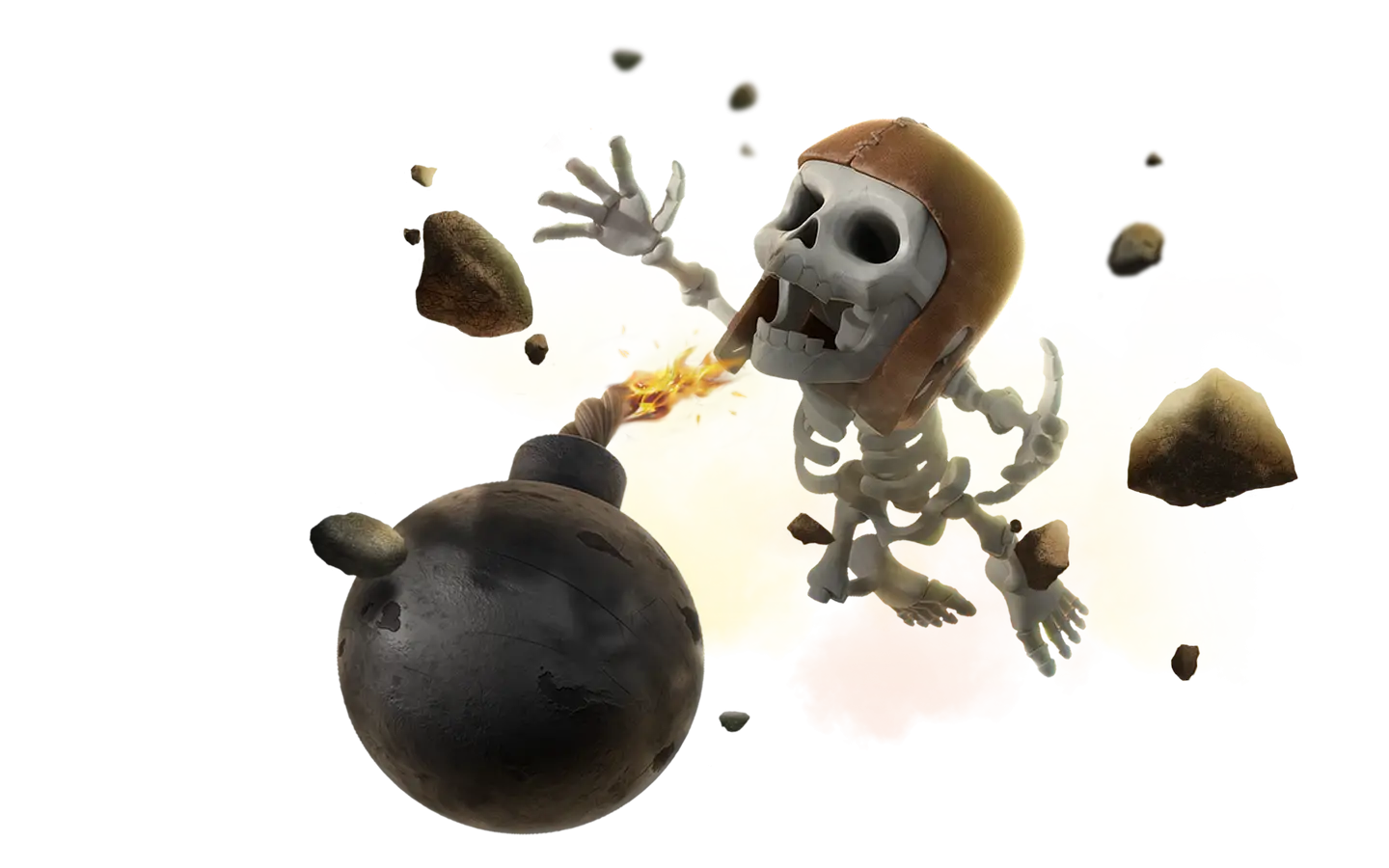 Skeleton with Bomb in Action