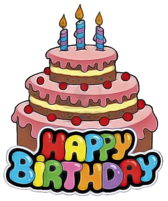 Festive Birthday Cake with Candles