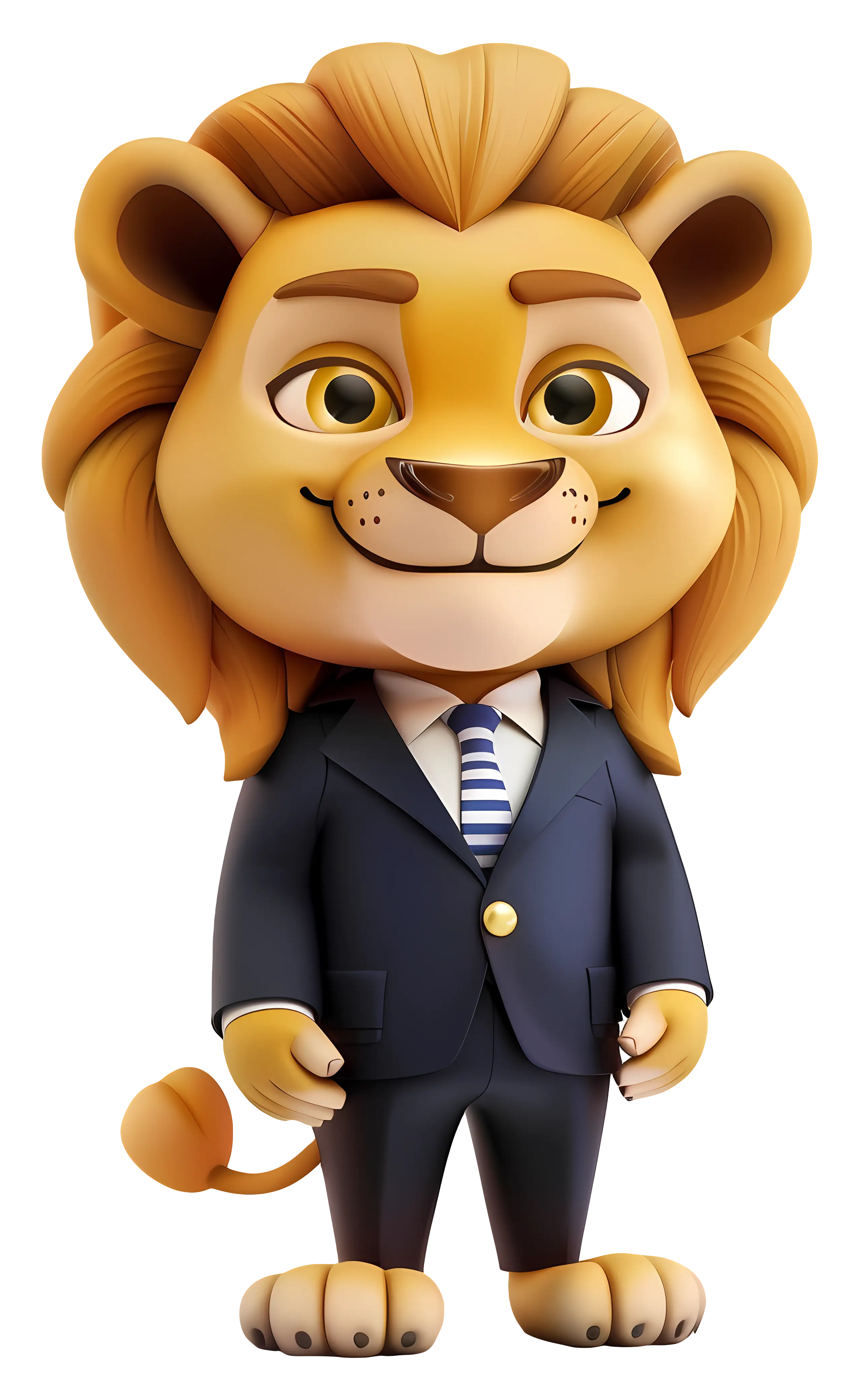 Cartoon Lion in Business Suit