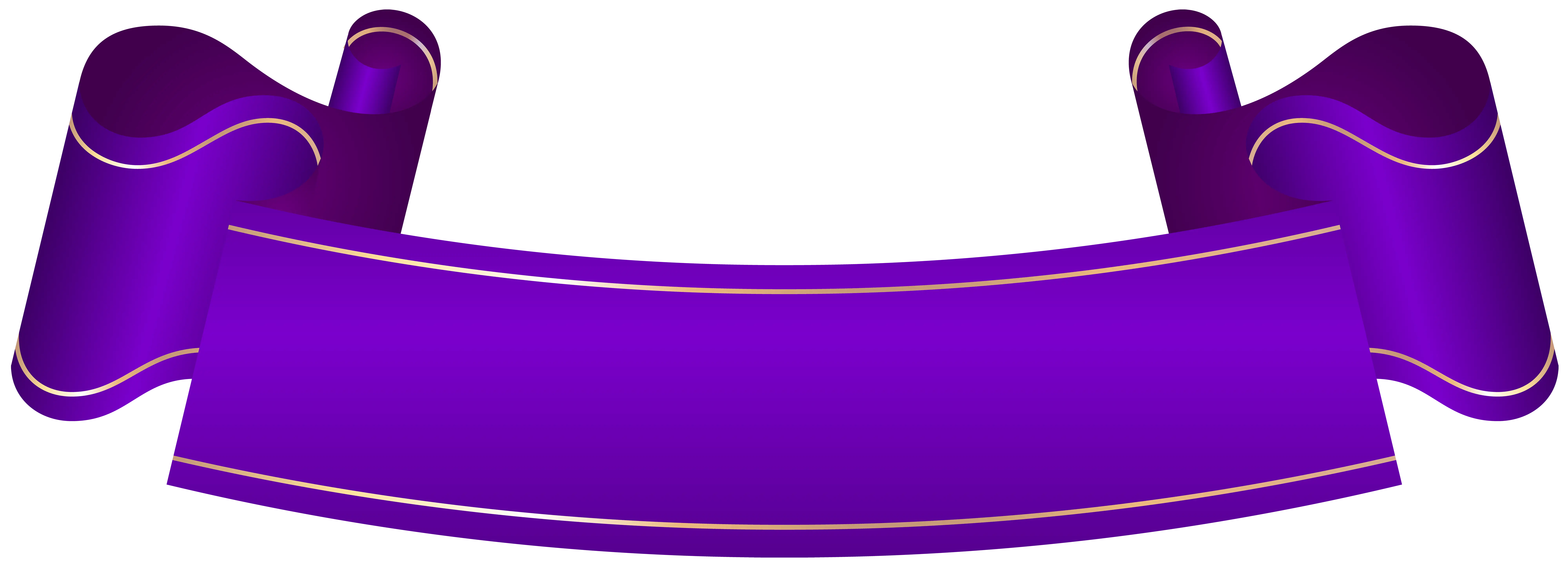 Purple Decorative Ribbon Banner