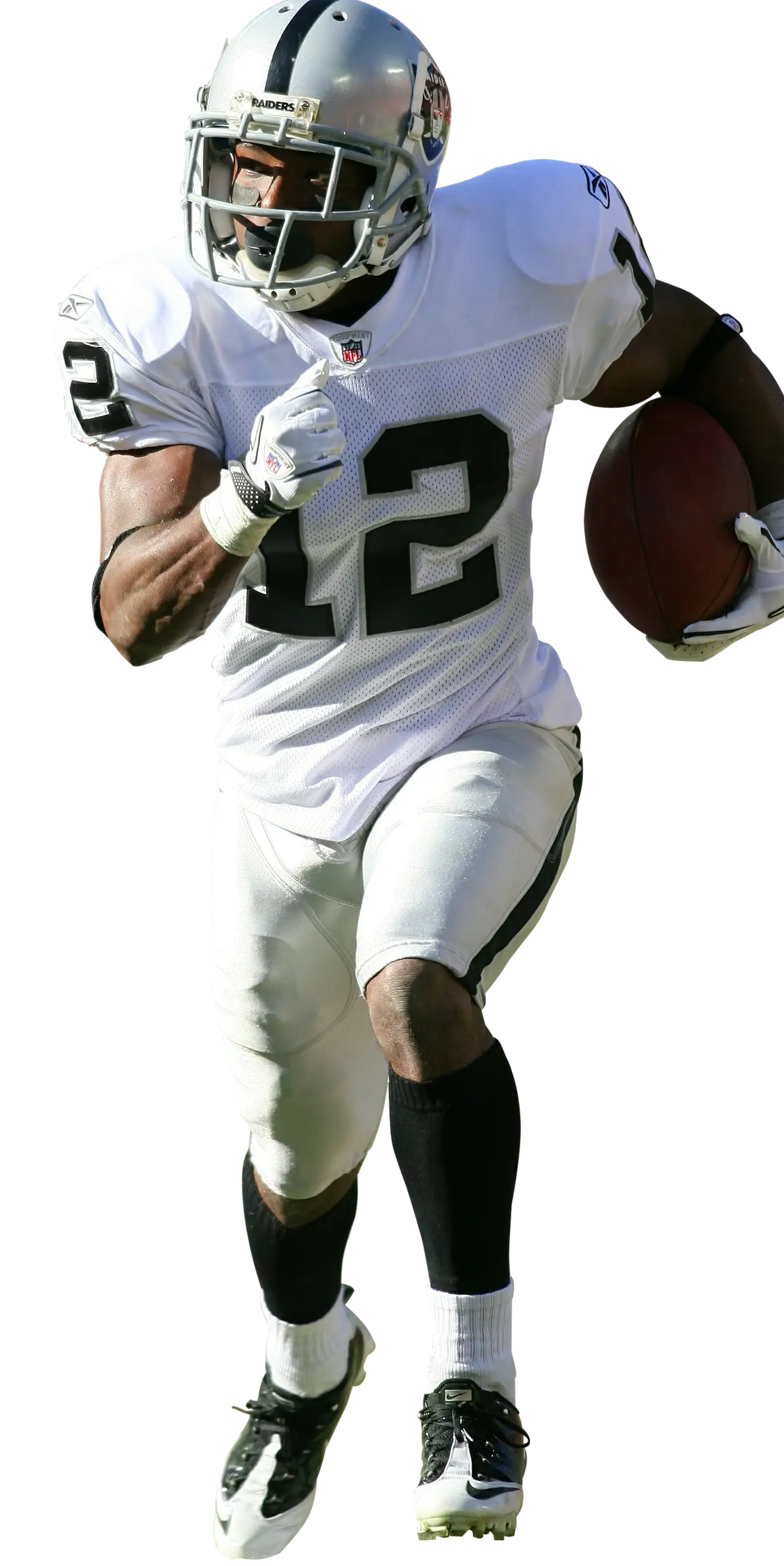 Football Player Running with Ball in Action