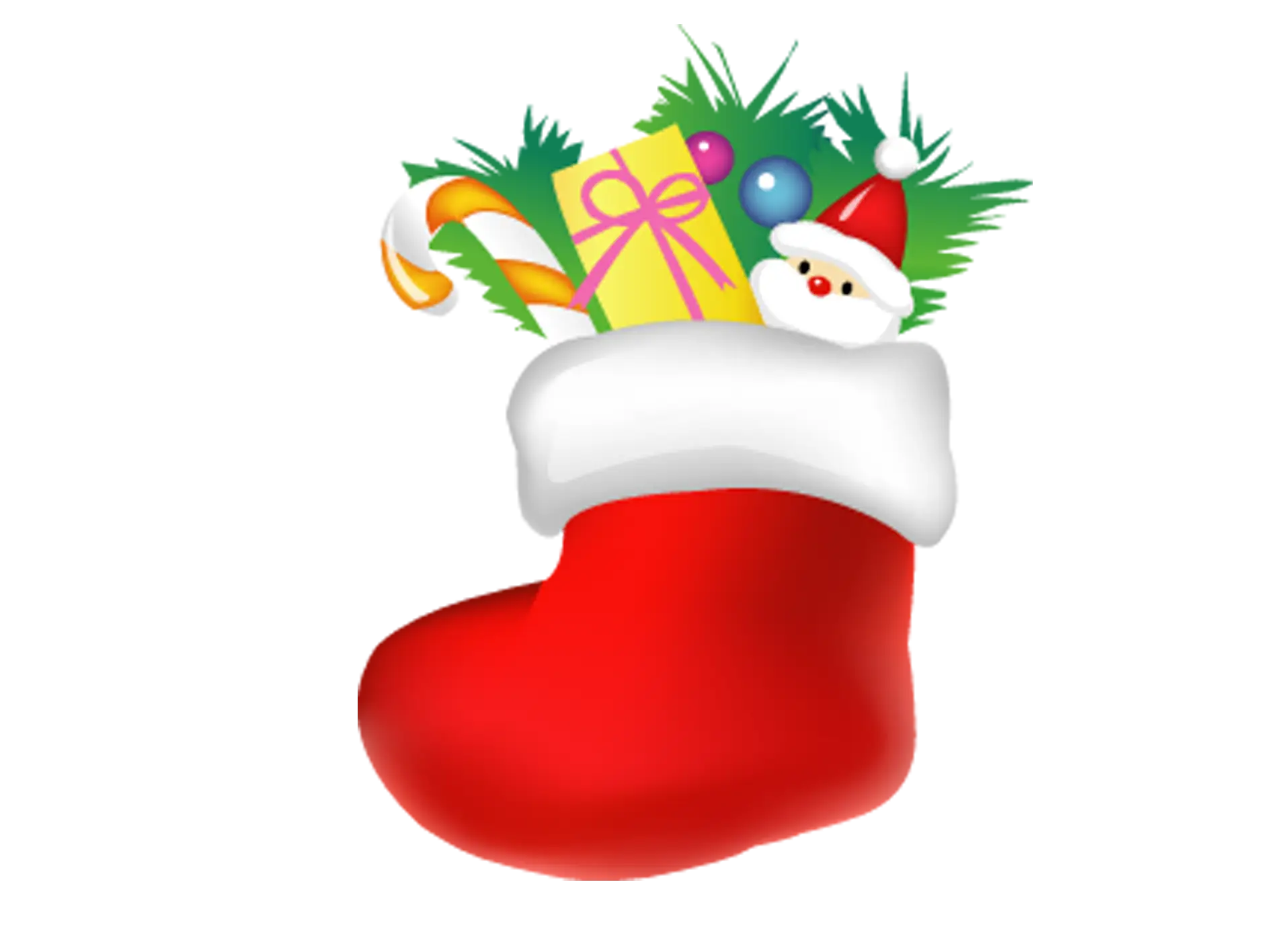 Christmas Stocking Filled with Festive Gifts