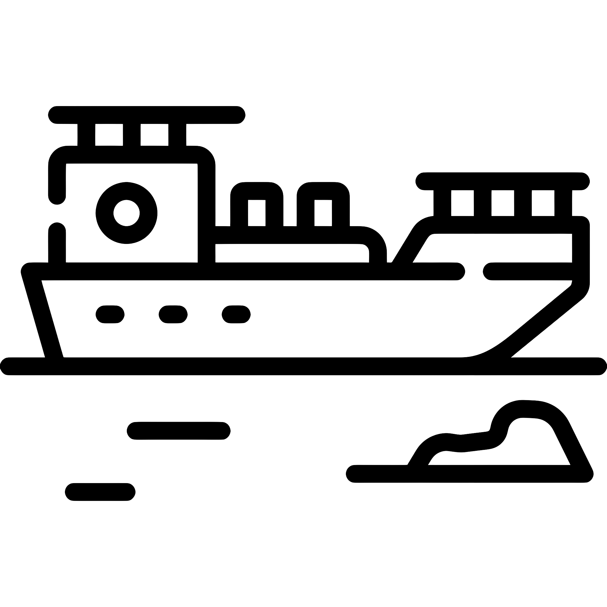 Cargo Ship Outline Icon