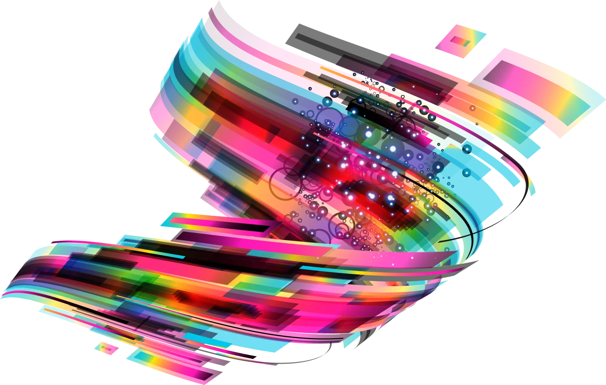 Vibrant Colorful Abstract Art