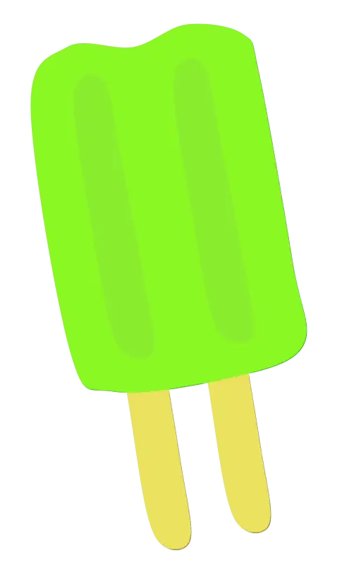 Green Popsicle with Dual Sticks